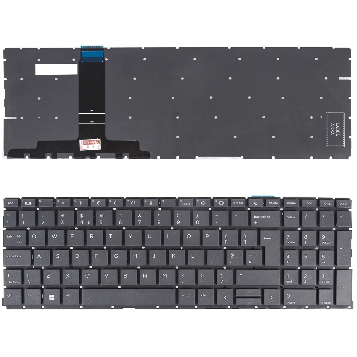 Picture of New Replacement Laptop Keyboard For HP ProBook 450 G8 455 G8 Series BLACK (Without Backlit,win8) Uk Layout